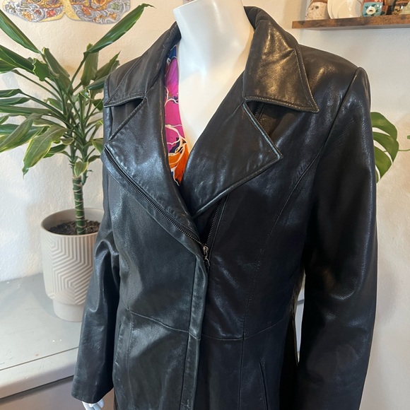 Jones New York Jackets & Blazers - Jones New York Black Leather Women's Jacket